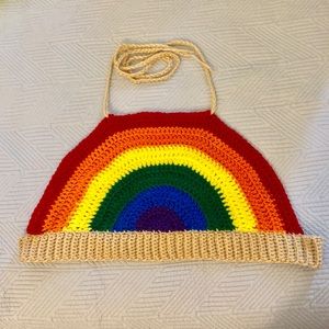 Rainbow crochet top!